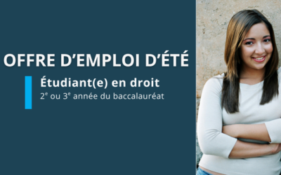 Emploi d’été – Étudiant(e) en droit