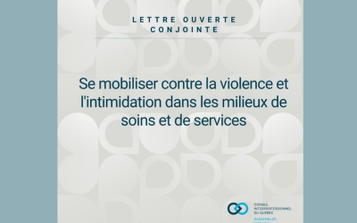 Se mobiliser contre la violence et l’intimidation dans les milieux de soins et de services